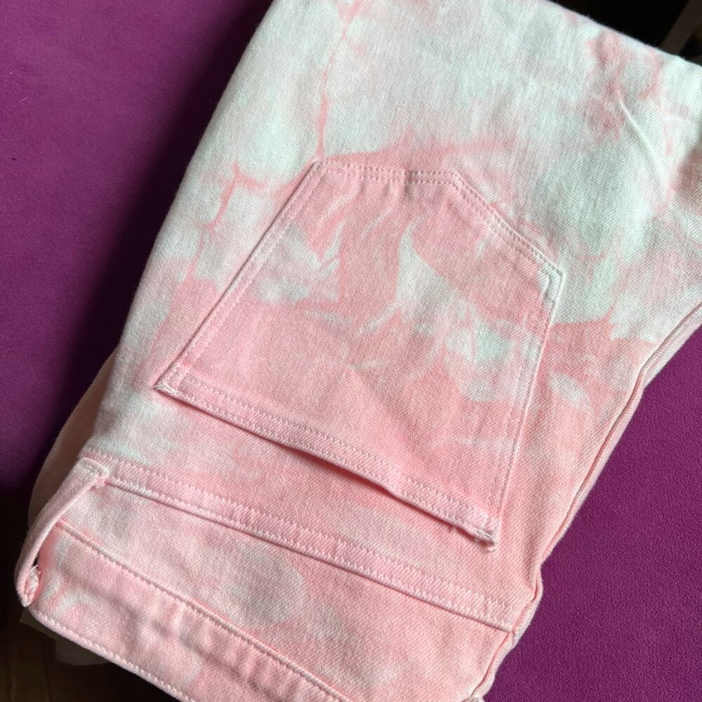 Lucky Brand Jeans- Pink + White Tie Dye Mid Rise (NEW WITH TAGS)